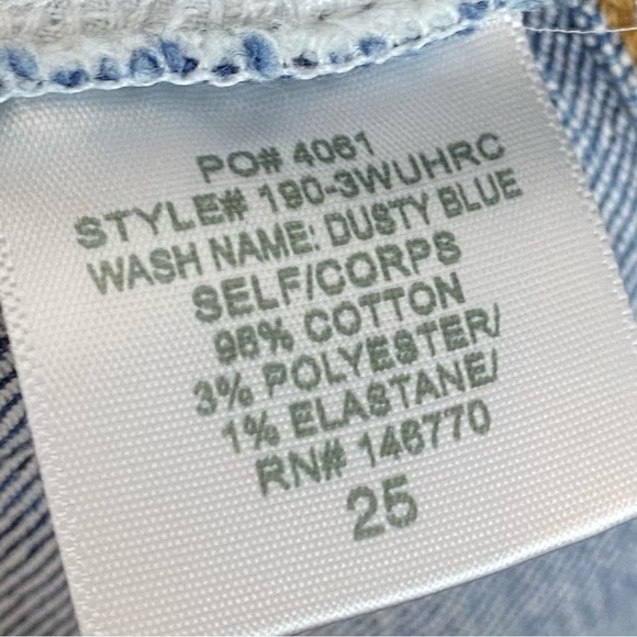 Re/Done Ultra High Rise Ankle Crop in Dusty Blue - Picture 4 of 5